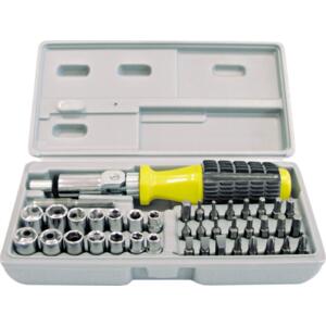 40 PCS SCREWDRIVER WITH RATCHET/SOCKET SET 10013